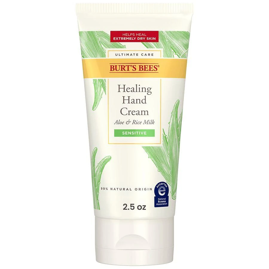 Burt's Bees Ultimate Care Aloe + Rice Milk Healing Hand Cream for Sensitive Skin 1
