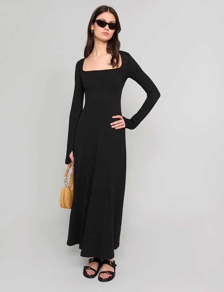 Pixie Market Black Jersey Maxi Dress 3