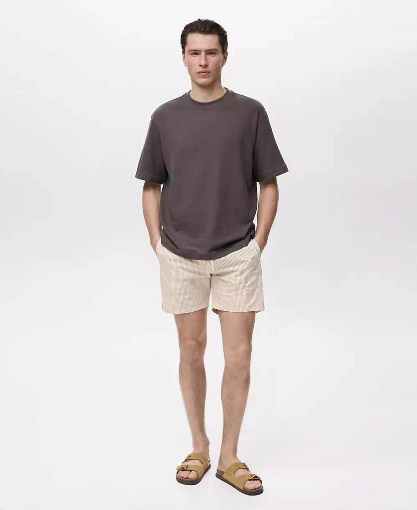 Mango Men's Seersucker Swim Trunks 2