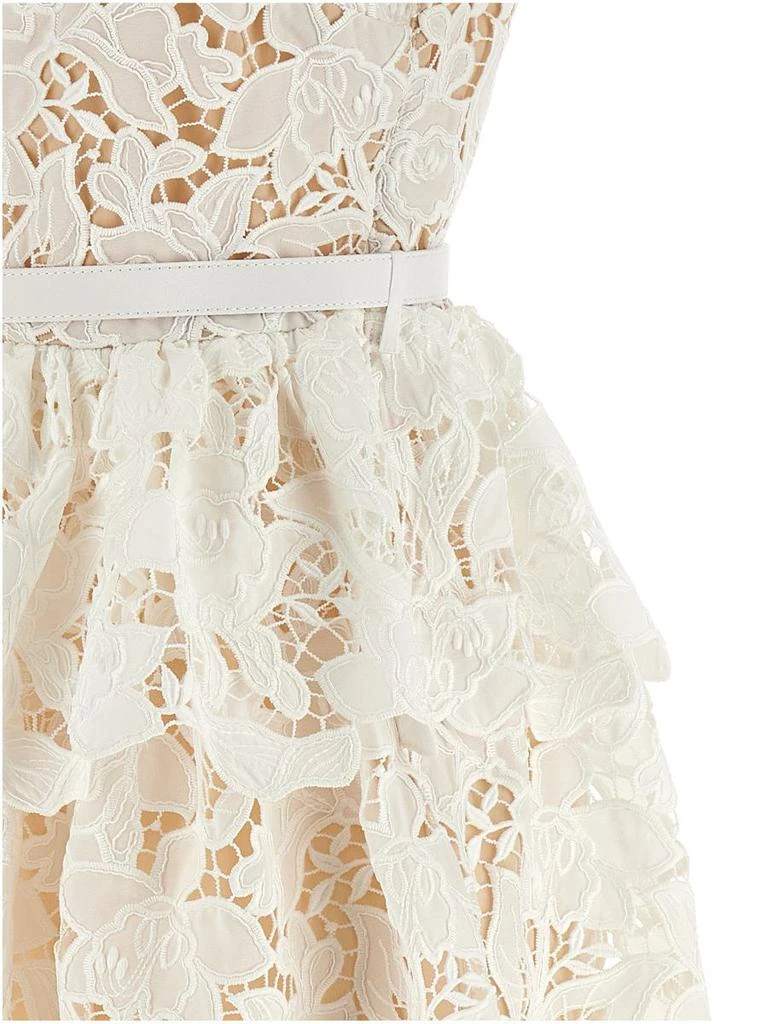 Self Portrait Self-Portrait 'White Lace Tiered Mini' Dress 4