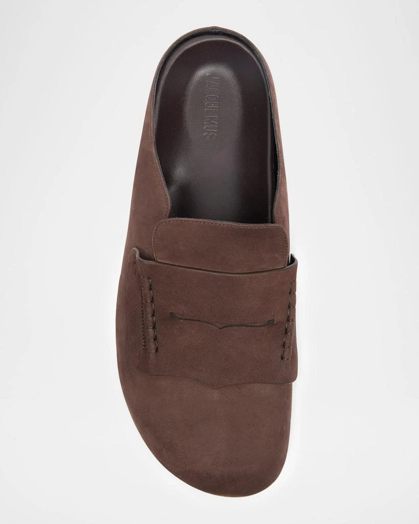 Jacquemus Men's Les Moccasin Suede Mules 4