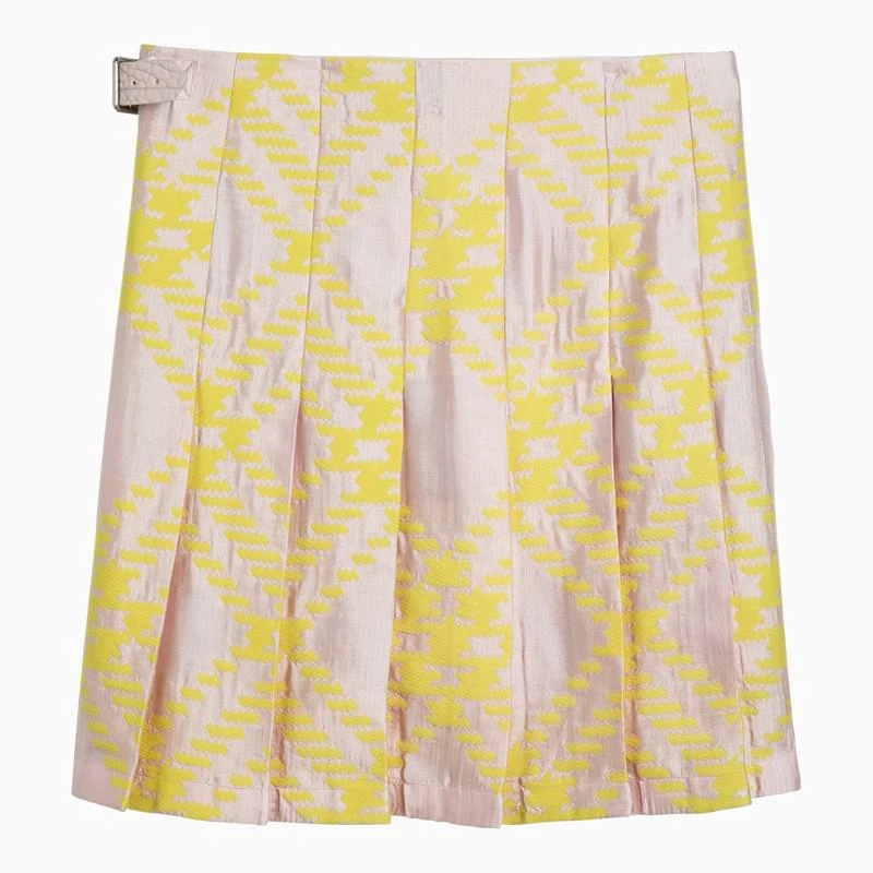 Burberry Burberry Pink/Yellow Kilt With Check Pattern 2