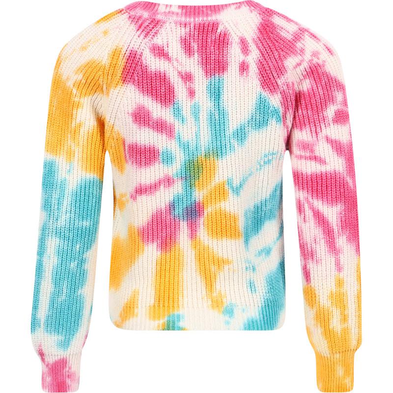 Replay & Sons Colorful spots logo sweater in white pink blue and yellow