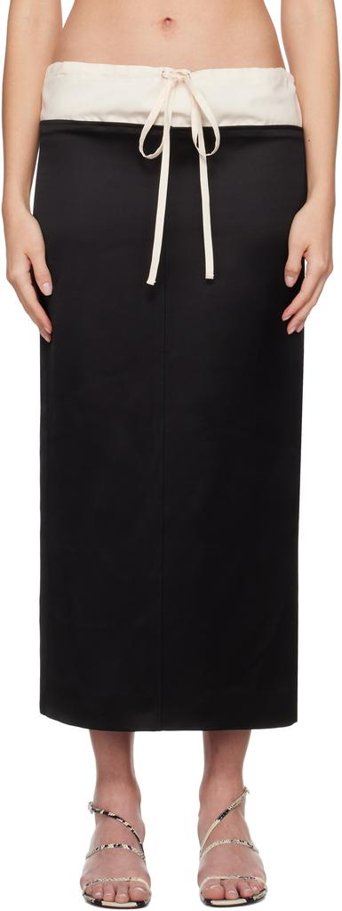 スカート Khaite Fitted Leather Skirt With Front Button Closure Khaite Fitted Leather Skirt With Front Button Closure