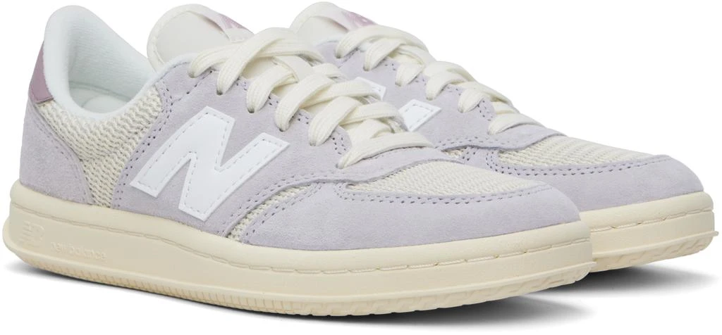 New Balance Off-White & Purple T500 Sneakers 4