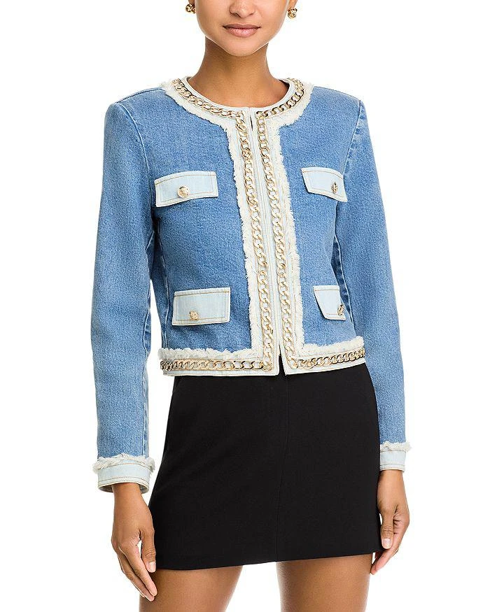 Alice + Olivia Landon Embellished Denim Jacket 1