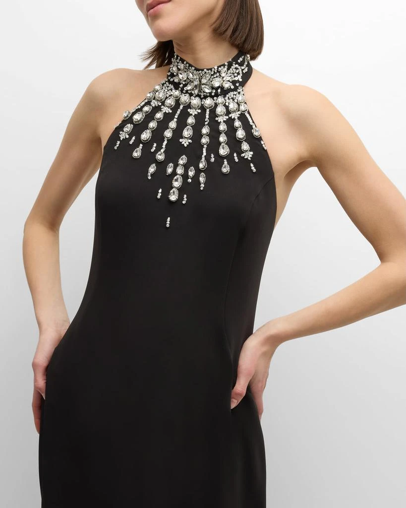 Zuhair Murad Crystal Halter Soft Cady Mermaid Gown 6