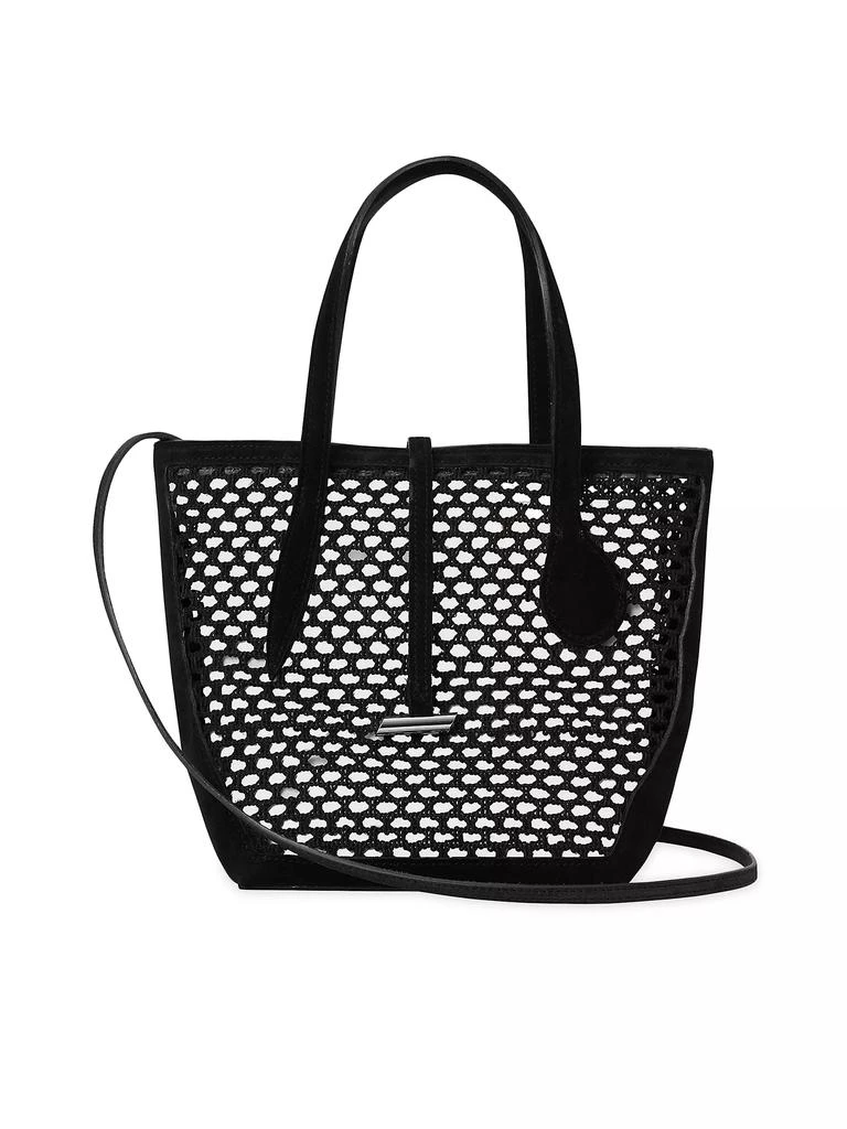Little Liffner Mini Sprout Cotton & Suede Tote Bag 1