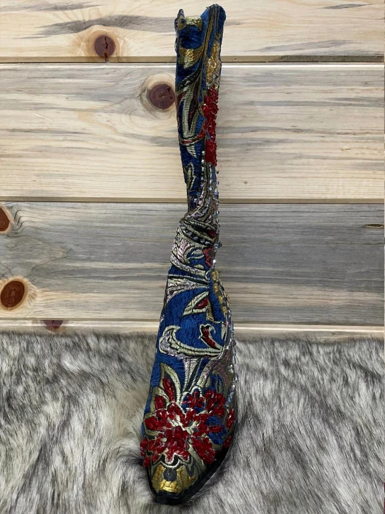 Helen's Heart Crystal Embellished Boot In Blue 5