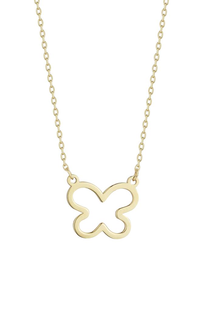 Ember Fine Jewelry 14K Yellow Gold Butterfly Pendant Necklace