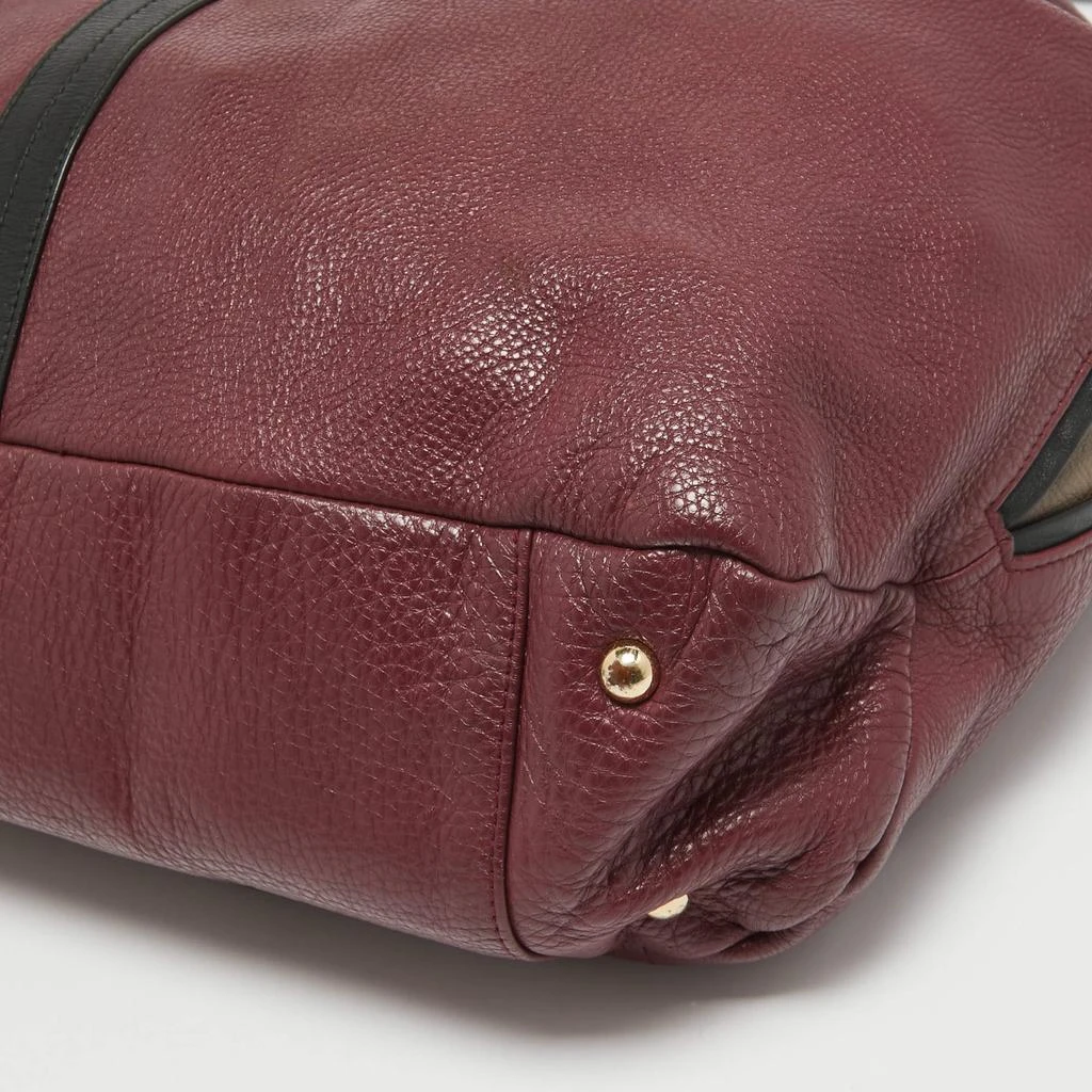 Furla Furla Burgundy/Beige Leather Clasp Shoulder Bag 12