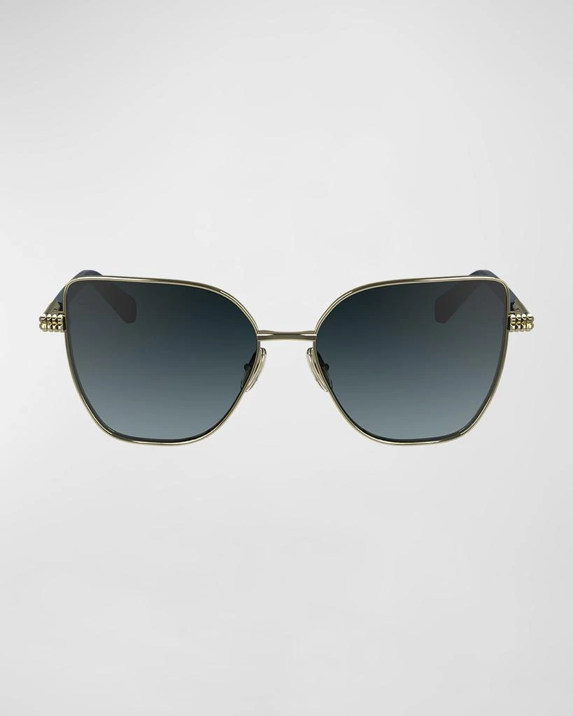 Shop Lanvin Rectangle Frame Sunglasses on Sale at  display picture 3