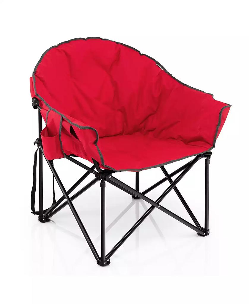 Mecale Folding Camping Moon Padded Chair with Carrying Bag