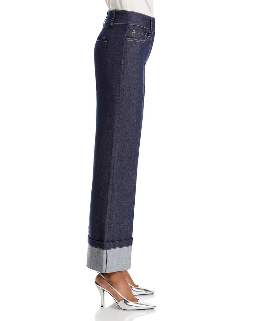 Generation Love Raquelita Sheen High Rise Wide Leg Jeans in Dark Denim Blue 4