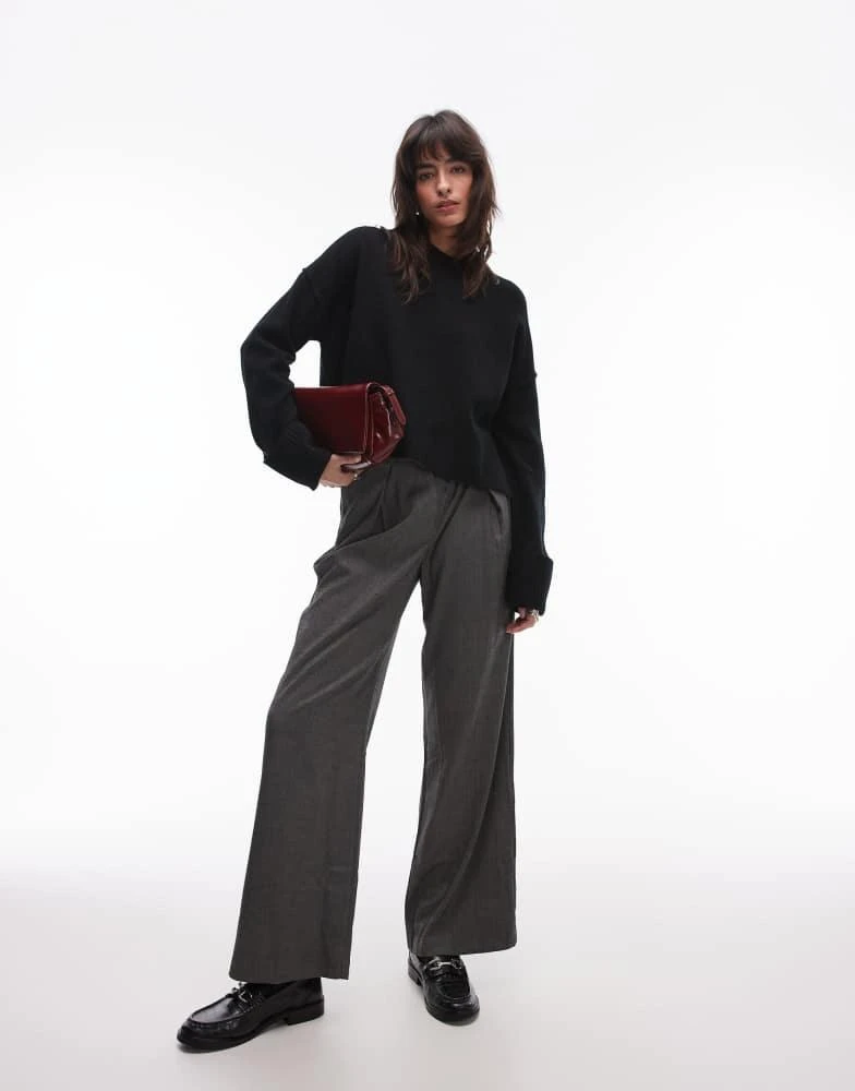 ARKET ARKET wool crew neck sweater in black 3
