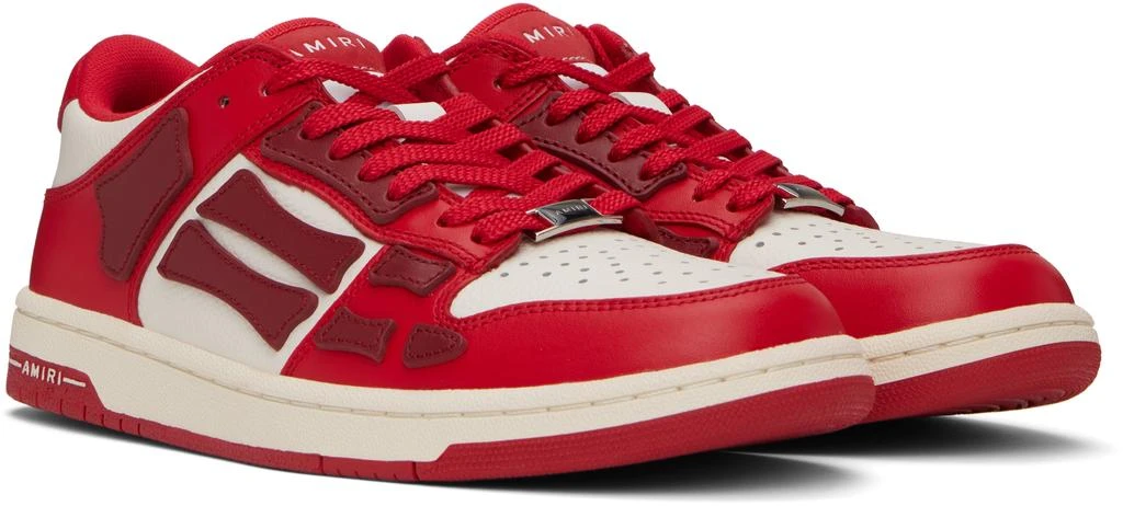 AMIRI White & Red Skel-Top Low Sneakers 4