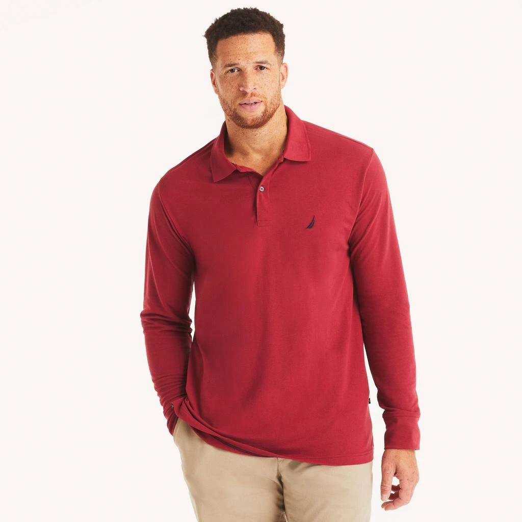 Nautica Mens Big & Tall Classic Fit Long Sleeve Deck Polo 6