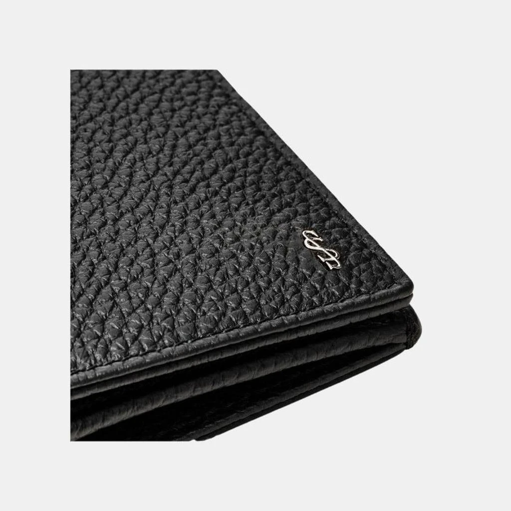 Serapian Cachemire Leather Black Wallet With Palladium Finish 4