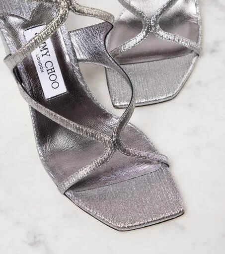 Jimmy Choo Azie 85 metallic leather sandals 5