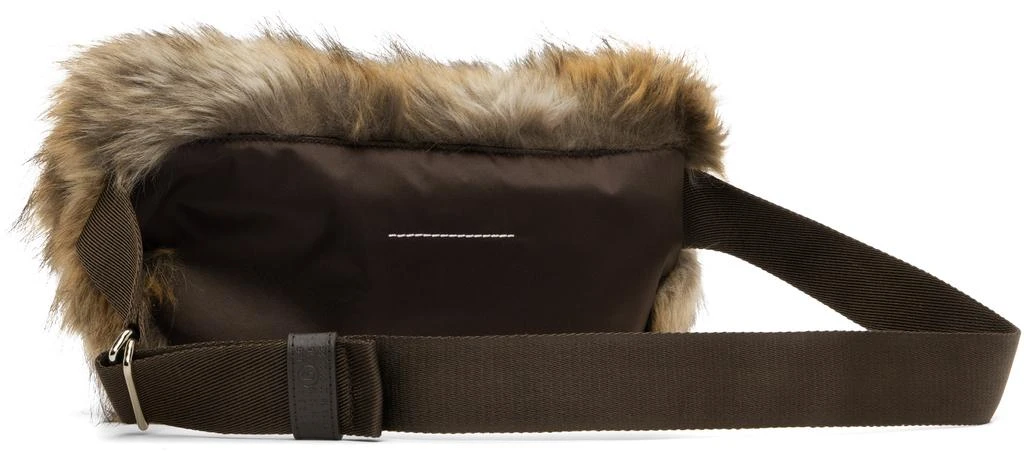 MM6 Brown Faux Fur Belt Bag 3