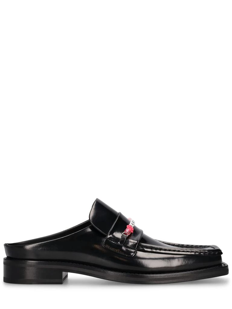 Martine Rose 3.5cm Leather Square Toe Beaded Mules 1