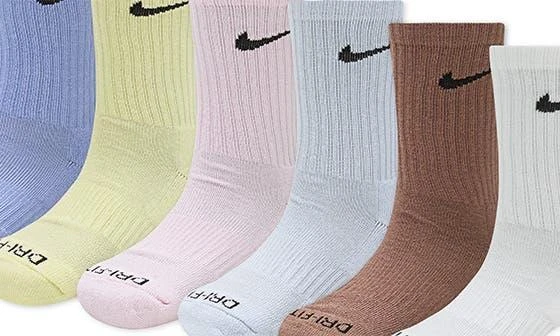 NIKE Kids
 Dri-FIT 6-Pack Basic Crew Socks 4