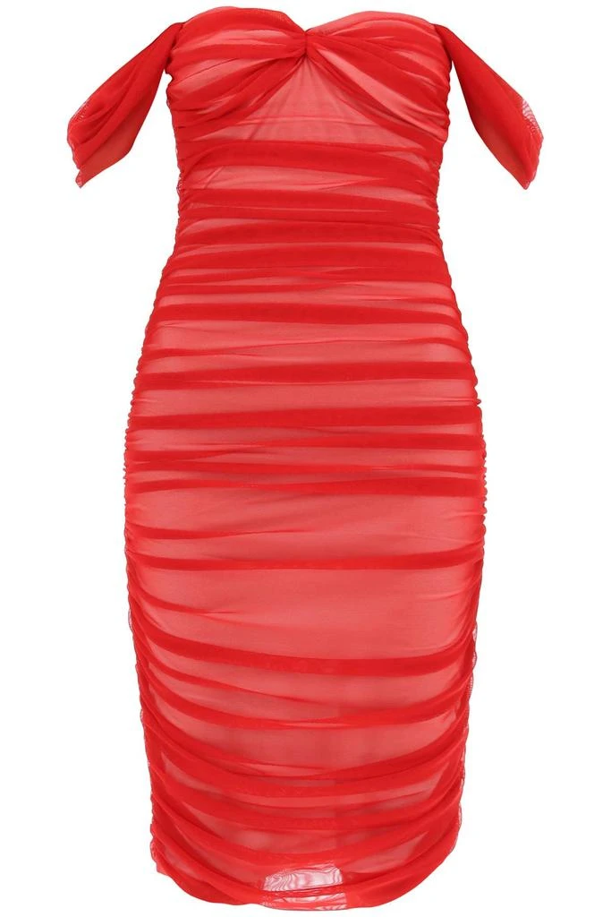 Norma Kamali Women's Walter Draped Mesh Dress 1