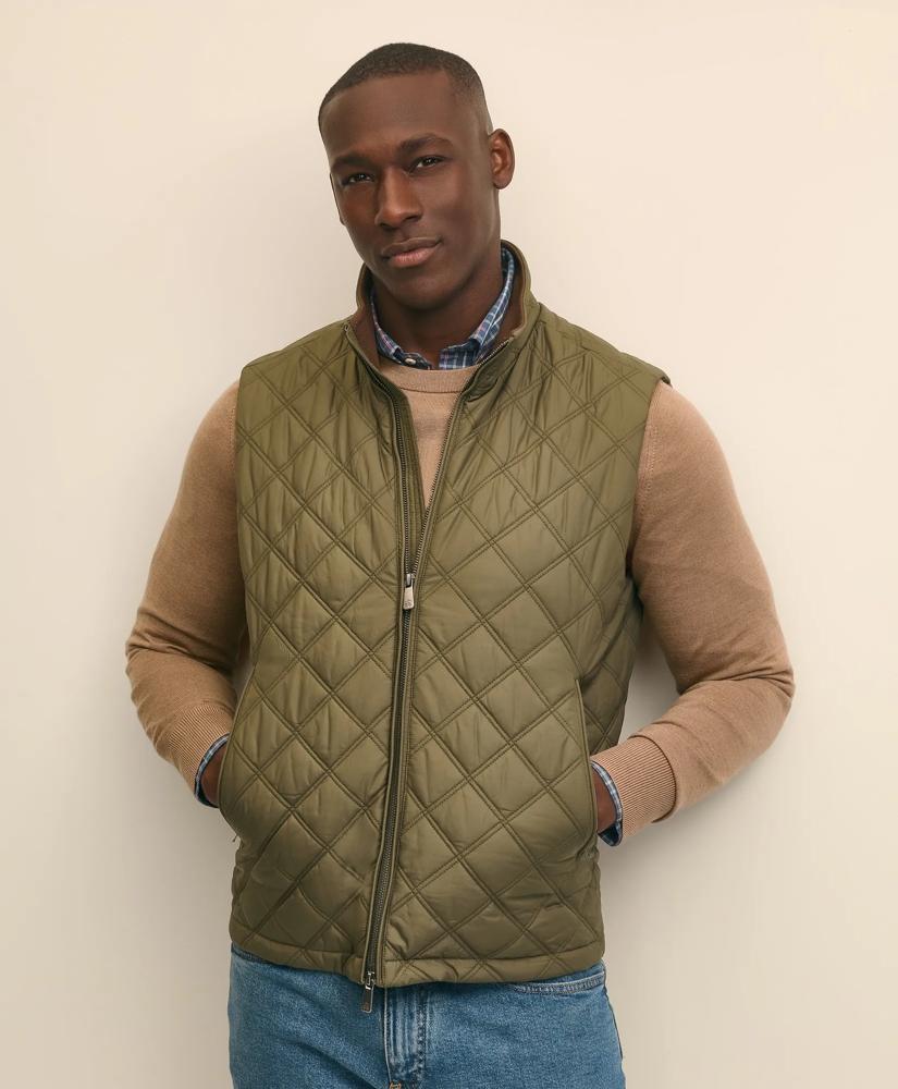 Brooks Brothers Paddock Diamond Quilted Vest - Gilets - Compare