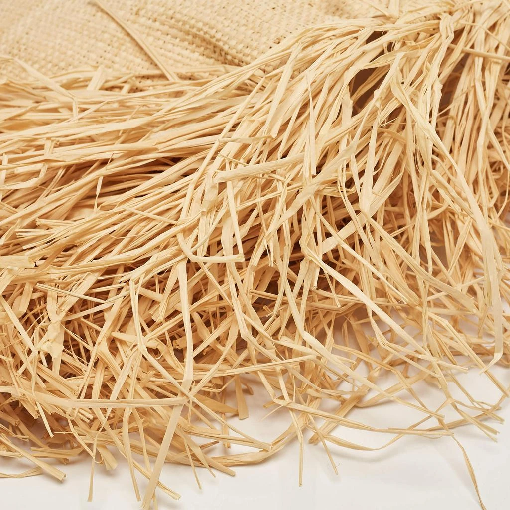 Jacquemus Jacquemus Beige Woven Raffia and Leather Le Baci Fringe Tote 13