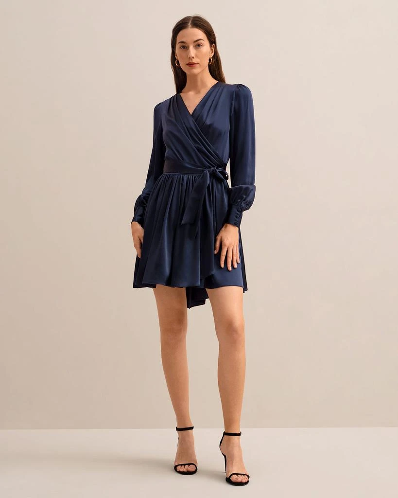 LILYSILK The Linaria V Neck Silk Wrap Dress for Women 5