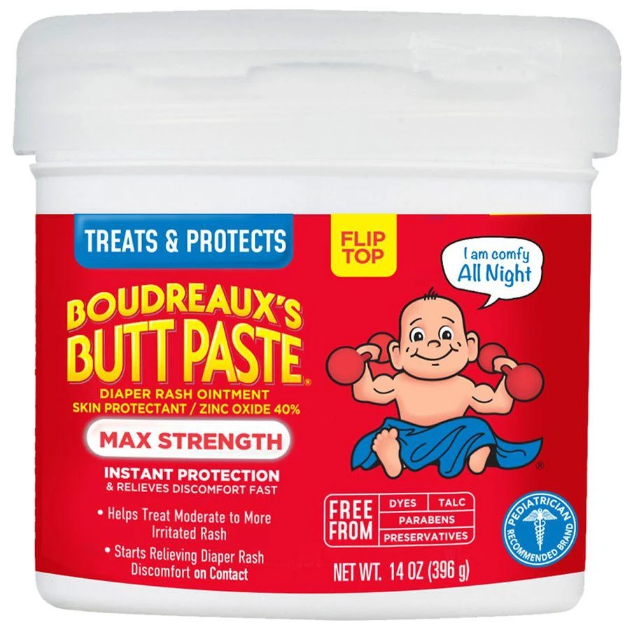 Boudreaux
s Butt Paste Diaper Rash Ointment, Maximum Strength