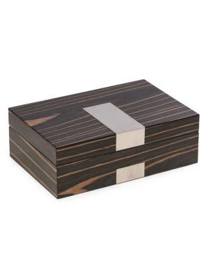 Bey-Berk Multi-Compartment Wooden Valet Box 2