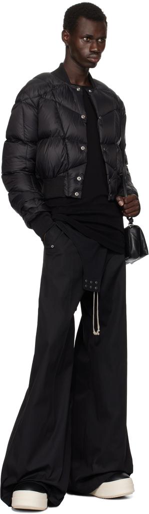 Black Porterville Cropped Flight Down Bomber Jacket – On Sale Now