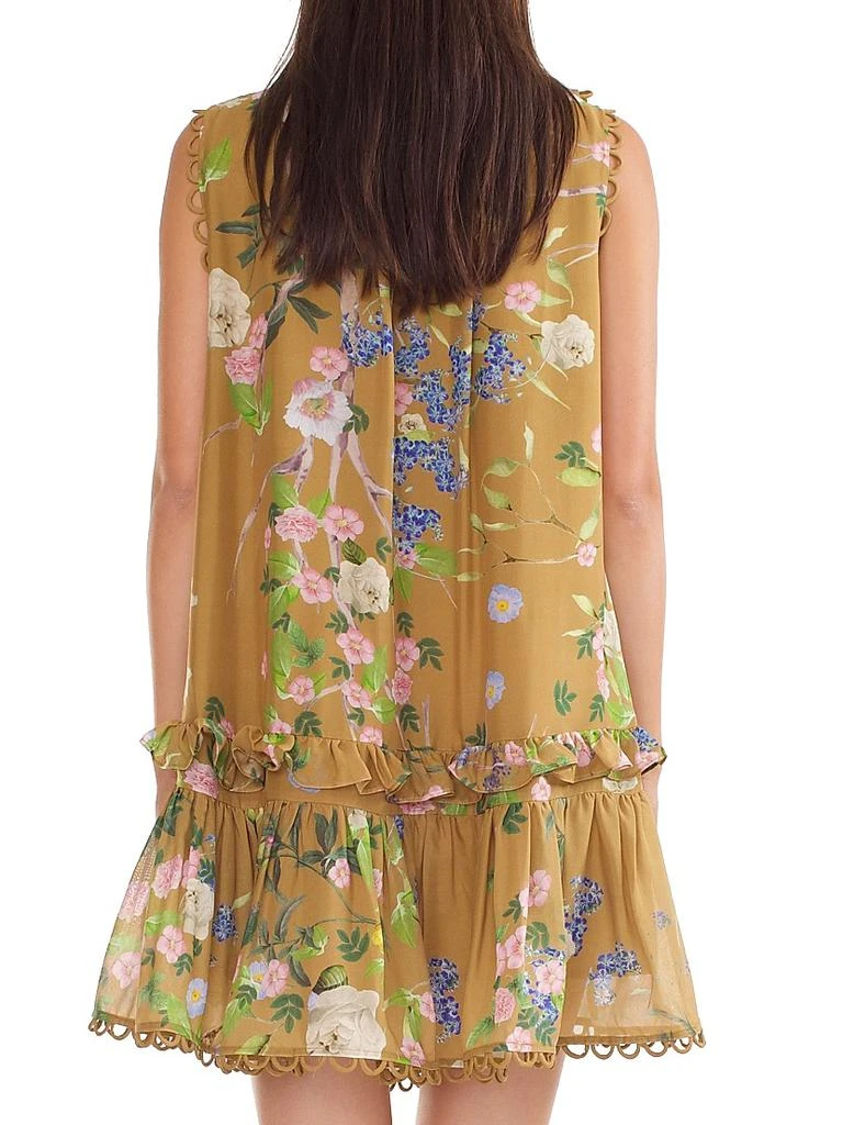 Cynthia Rowley Floral Silk Ruffled Shift Minidress 4