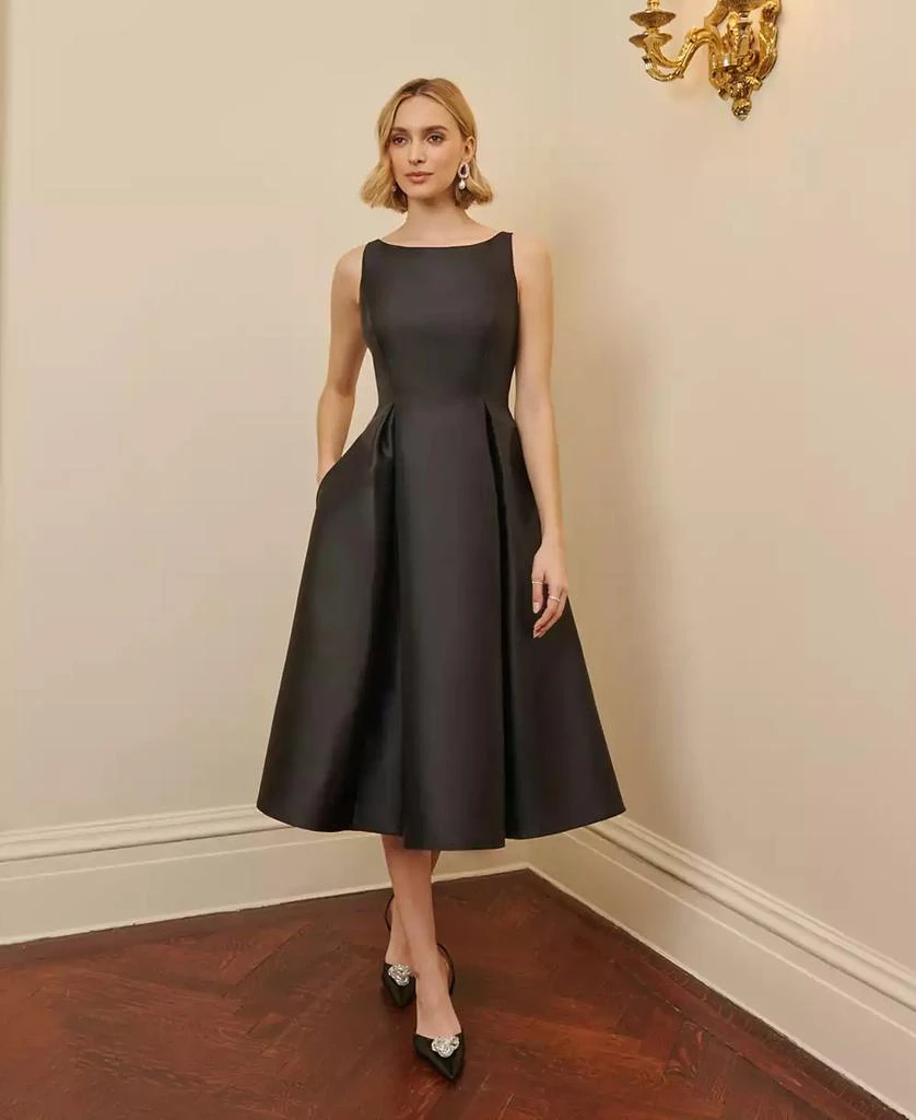 Adrianna Papell Boat-Neck A-Line Dress 3