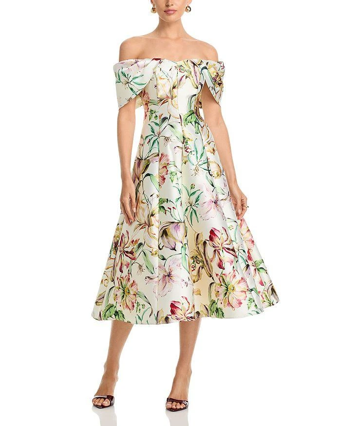 sachin and babi light blue dress Anthropologie Amanda Uprichard Star Print Silk Mini Dress main image 0