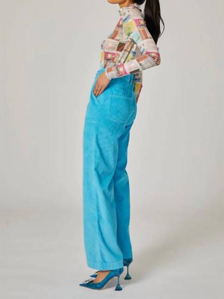 Rachel Antonoff Mike Pant In Cyan