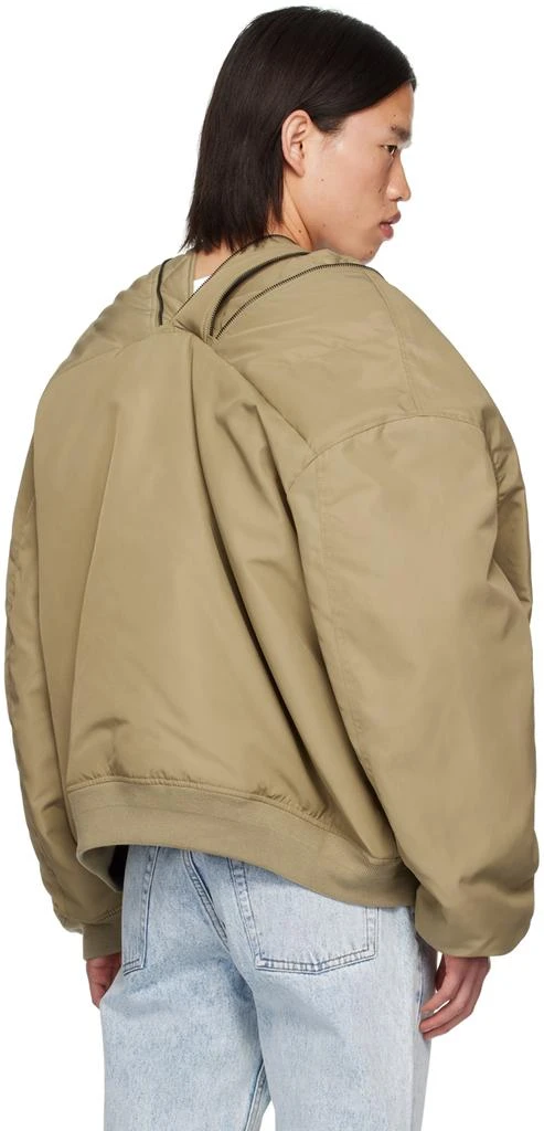 Y/Project Beige Double Zip Bomber Jacket 3