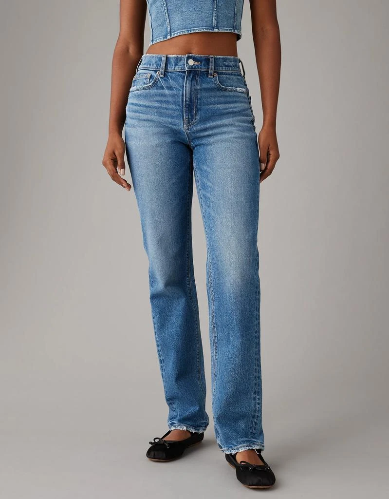 AE AE Stretch Super High-Waisted Straight Jean 1