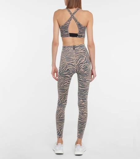 Adam Selman Sport Cross-Back zebra-print sports bra 3