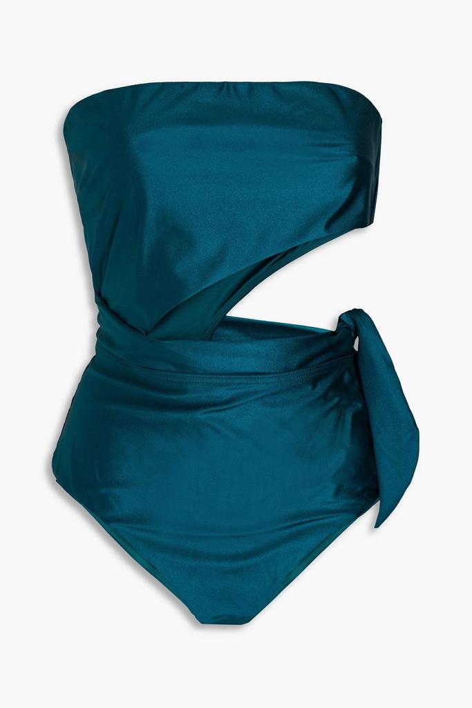 Zimmermann Separates Scarf cutout bow-detailed bandeau swimsuit