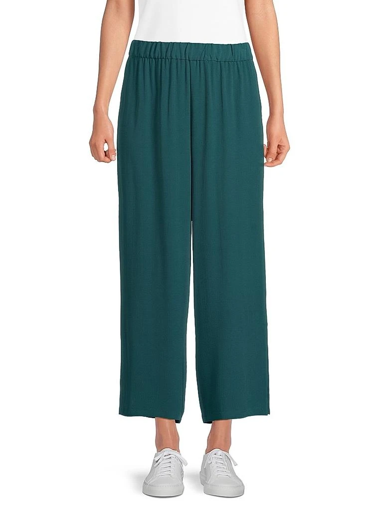 Eileen Fisher Silk Straight-Leg Pants 3