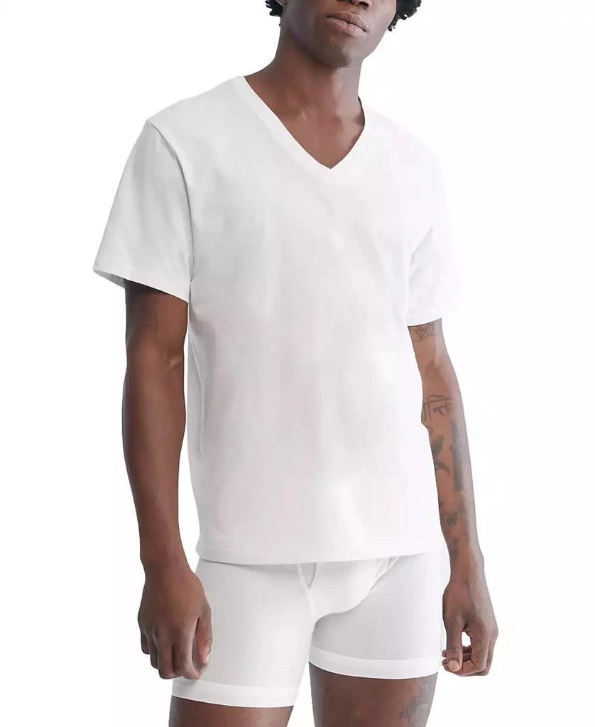 Calvin Klein Men's 5-Pack Cotton Classics V-Neck Undershirts, Created for Macy's 3