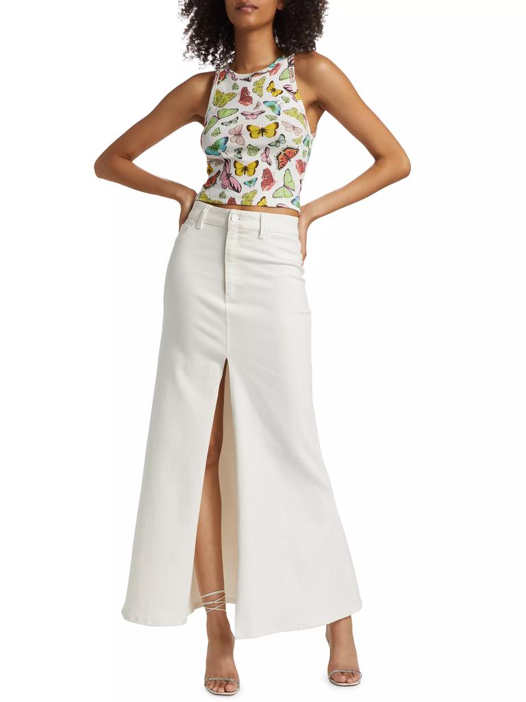 Alice + Olivia Rye Mermaid Denim Maxi Skirt