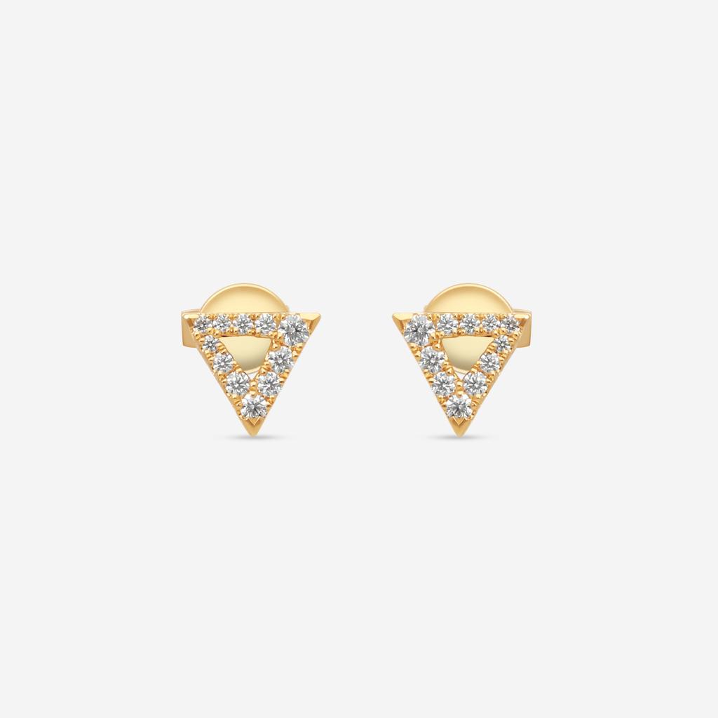 Hearts On Fire Hearts On Fire Charmed 18K Yellow Gold Triangle Earrings HFECHART00208Y