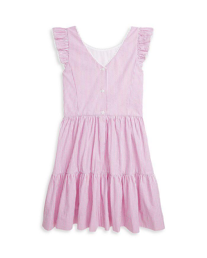 Polo Ralph Lauren Girls' Striped Cotton Seersucker Dress - Big Kid