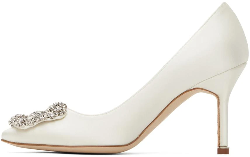 Manolo Blahnik Off-White Hangisi 90 Heels 3