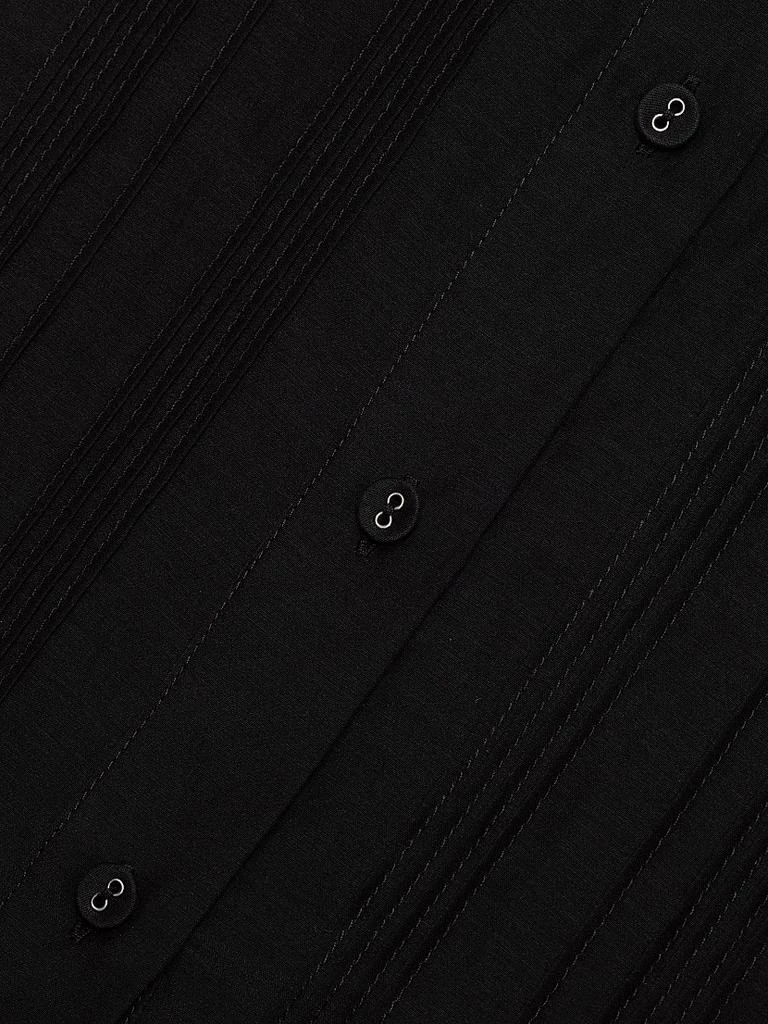 CO Sheer Cotton-Silk Sleeveless Tuxedo Shirt 7