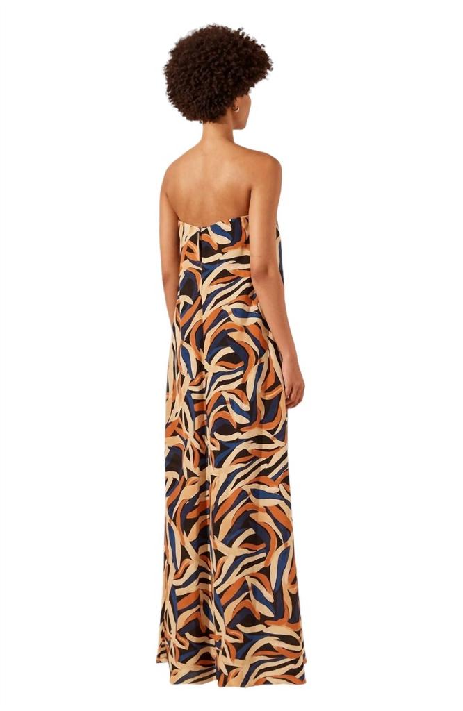 Shona Joy PALMA SILK STRAPLESS COLUMN MAXI DRESS