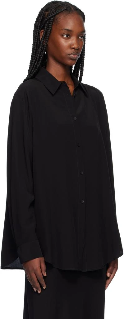 Matteau Black Long Sleeve Silk Shirt 2